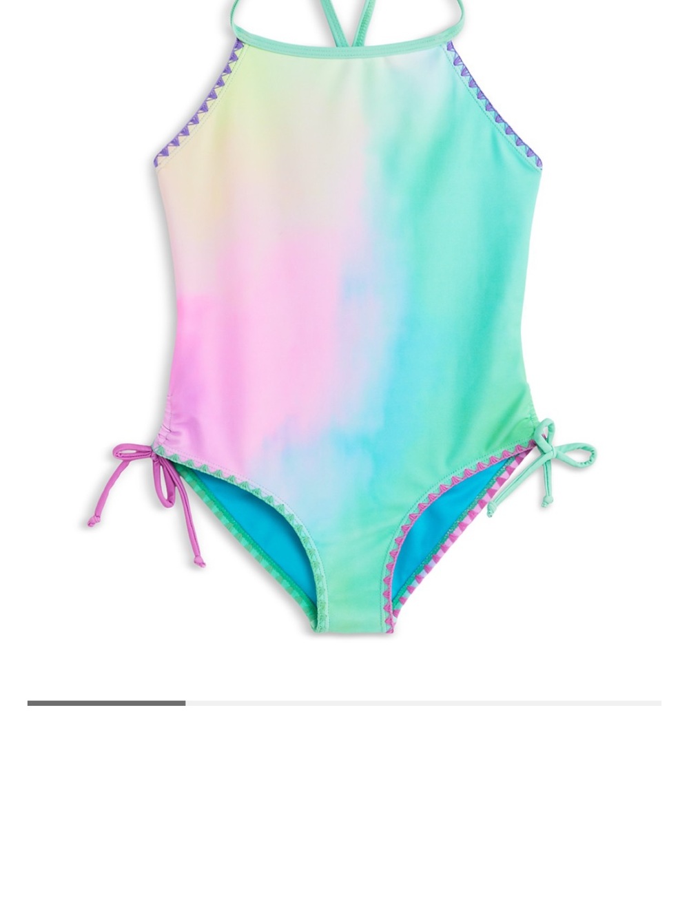 Limeapple Pastel Tie-Dye One-Piece Swimsuit in Mint, Pink & Aqua